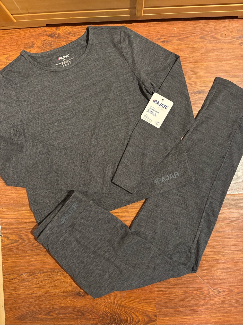 NWT by Pajar Women’s Dark Gray Two-Piece Pajama Set